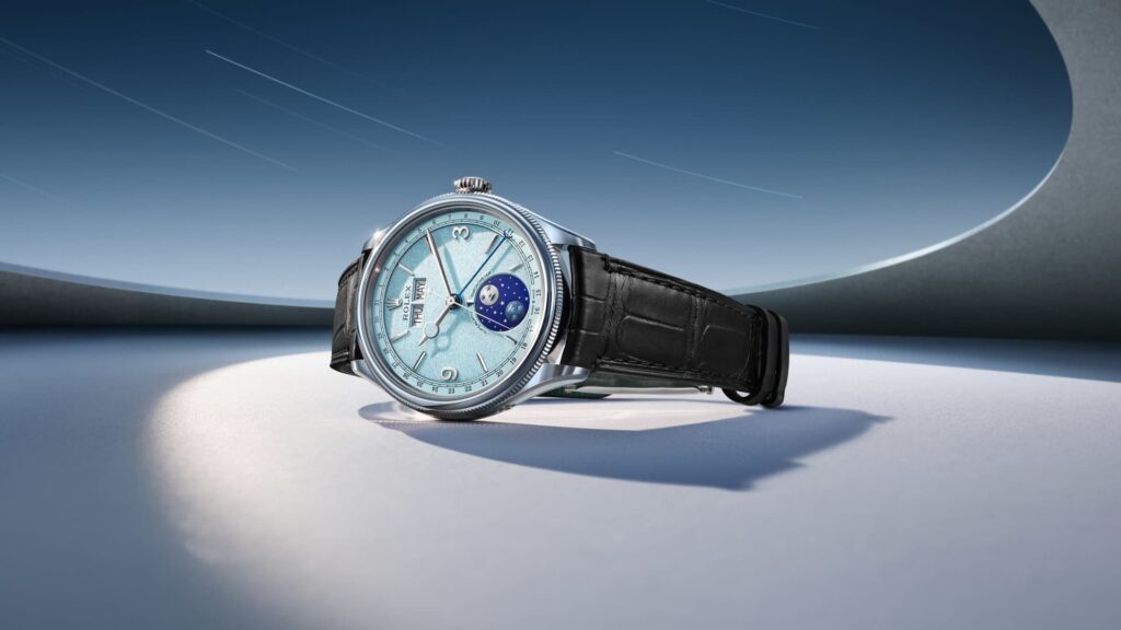 Rolex Perpetual Padellone 53506-0002 in platino con quadrante azzurro ghiaccio