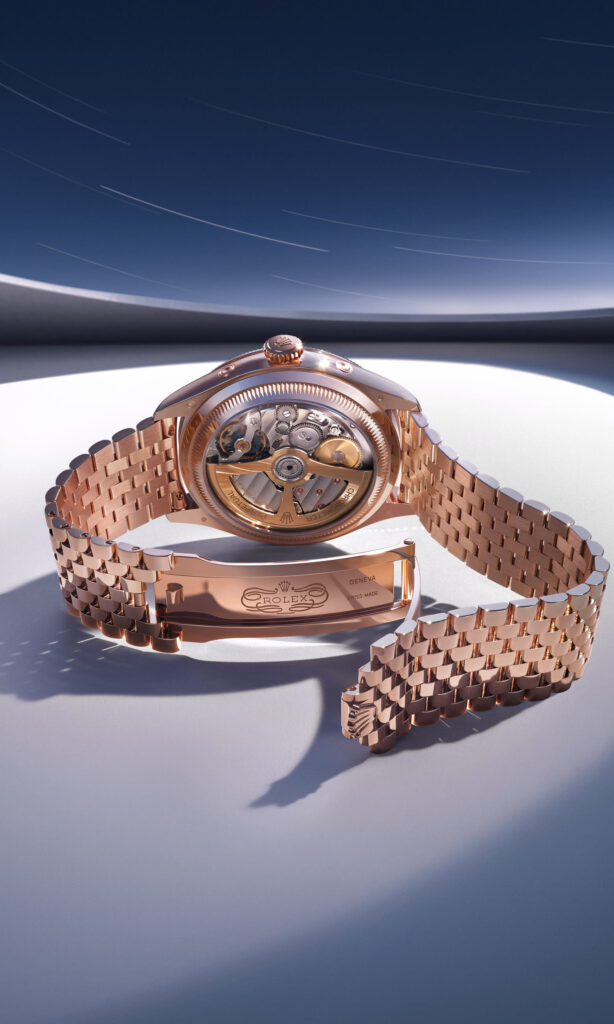 Fondello trasparente del Rolex Perpetual Padellone con calibro 7190