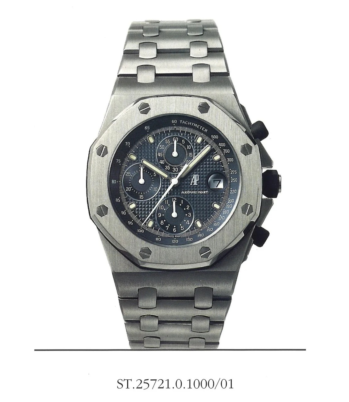 Audemars Piguet Royal Oak Offshore Chronograph 25721ST, vista frontale storica