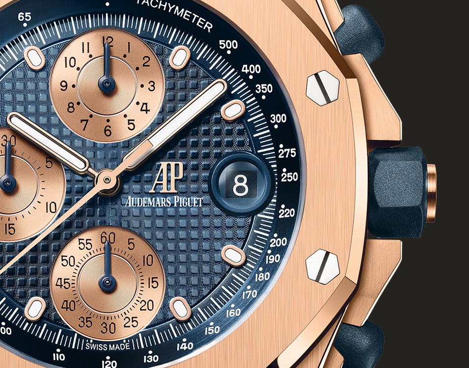 Quadrante blu Petite Tapisserie del Royal Oak Offshore 26238OR.OO.2000OR.01