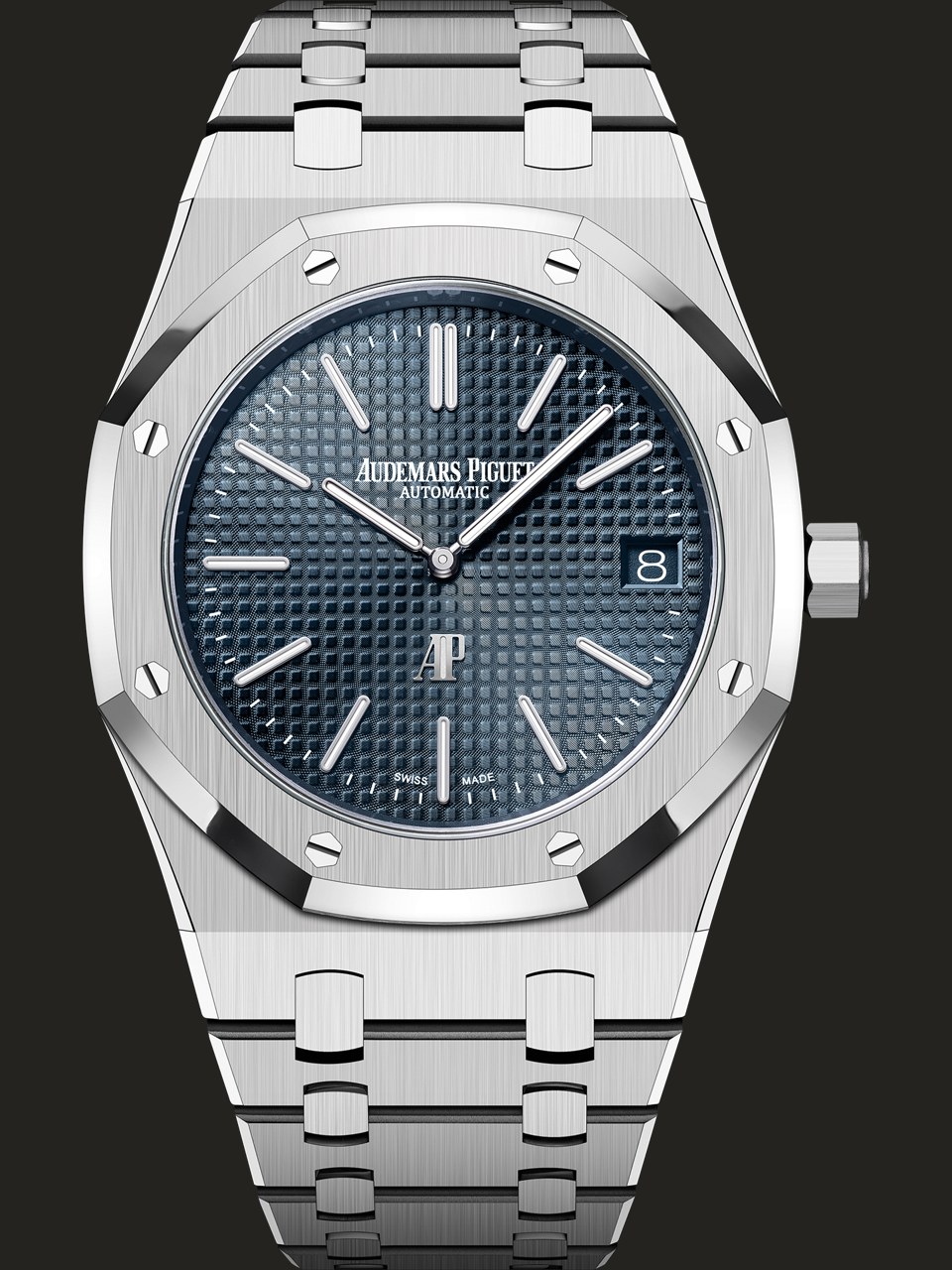 Audemars Piguet Royal Oak 16202ST.OO.1240ST.02 in acciaio visto frontalmente