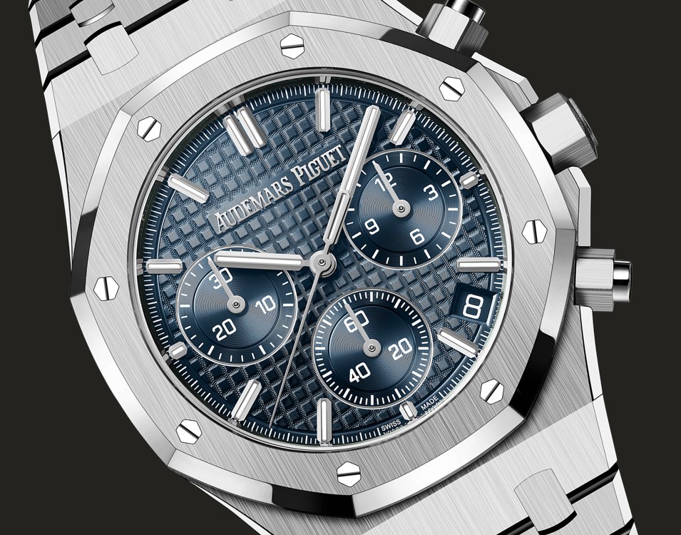 Dettaglio della cassa in acciaio del Royal Oak 26240ST.OO.1320ST.05