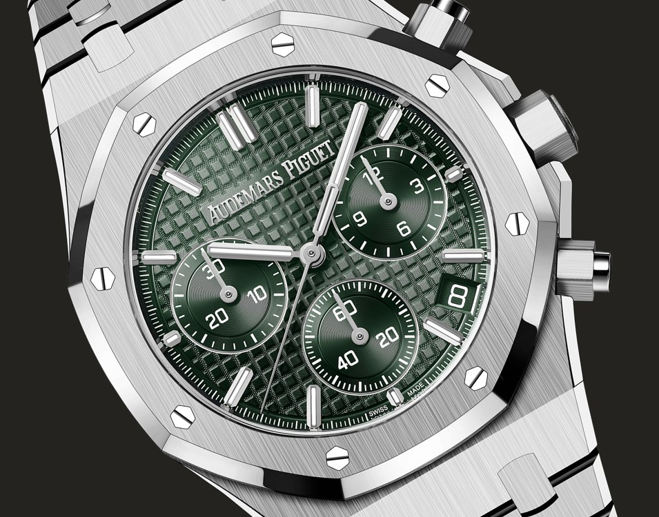 Dettaglio della cassa in acciaio del Royal Oak 26240ST.OO.1320ST.08