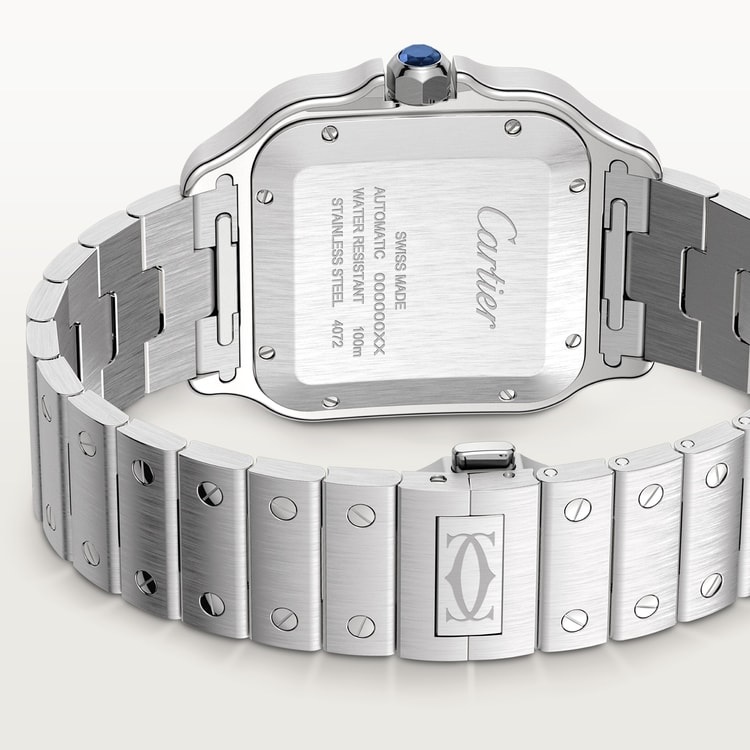 Cartier Santos de Cartier WSSA0064, fondello e chiusura del bracciale