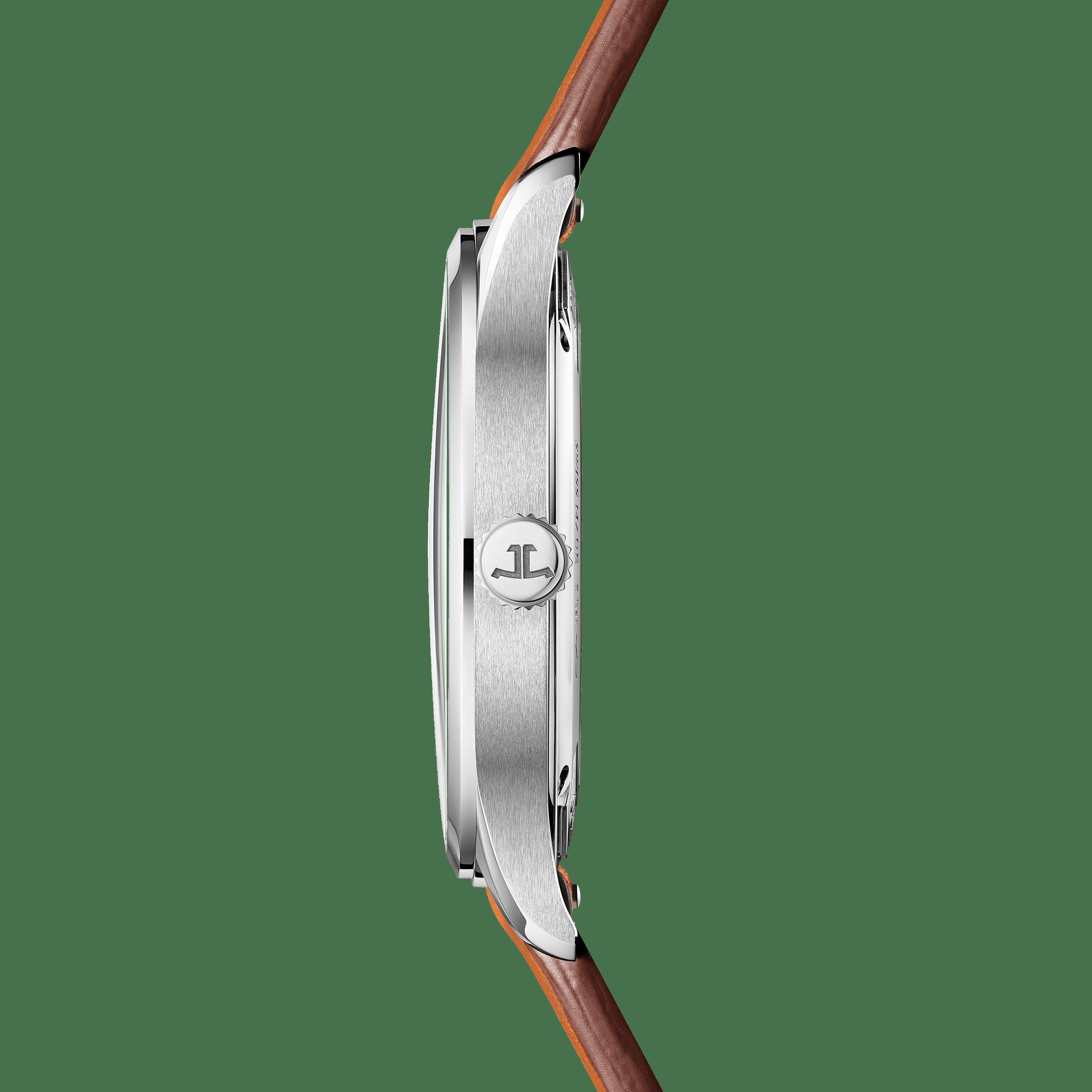 Jaeger-LeCoultre Master Control Date Q4018421 in acciaio, vista laterale