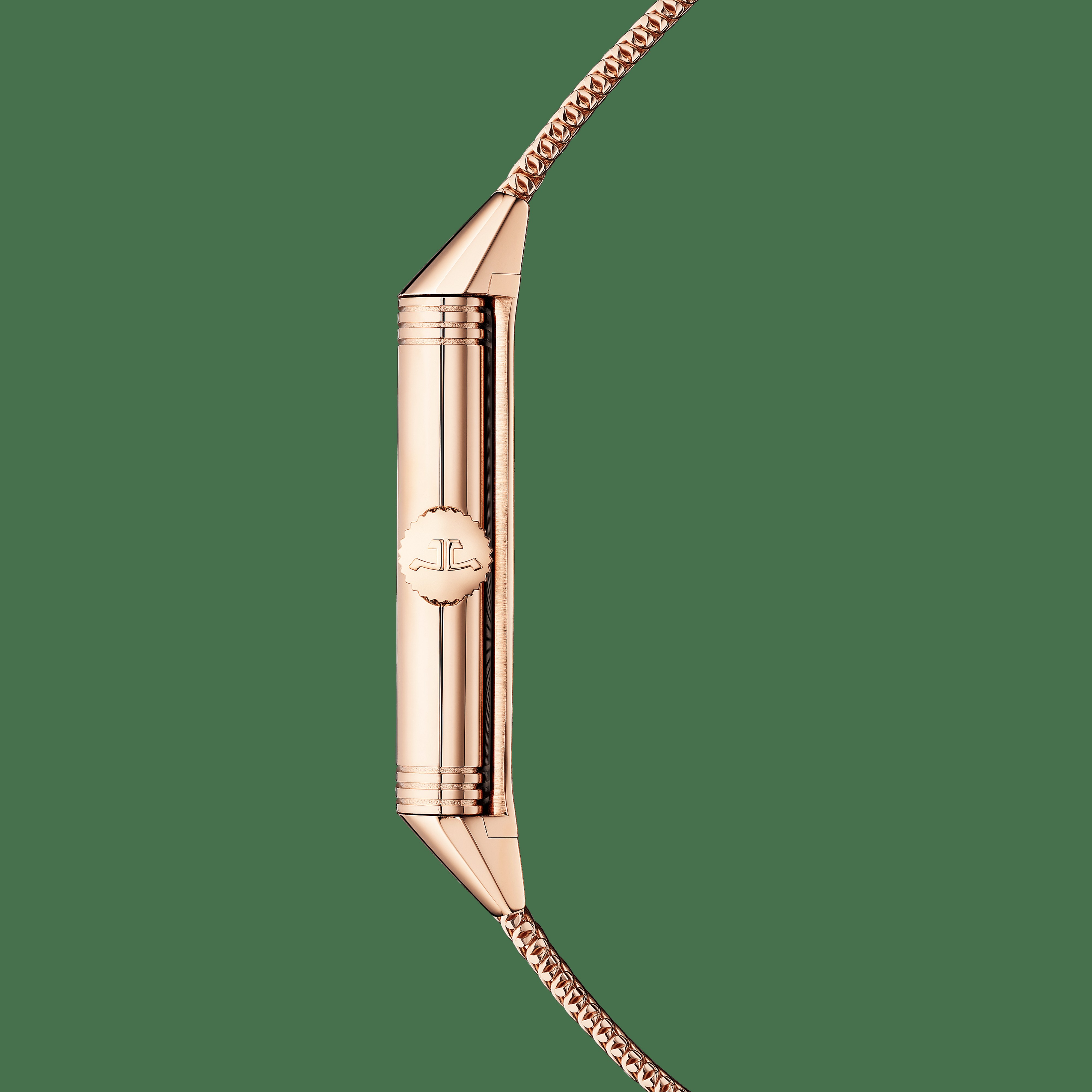 Jaeger-LeCoultre Reverso Tribute Monoface Small Seconds Q713216J in oro rosa, vista laterale