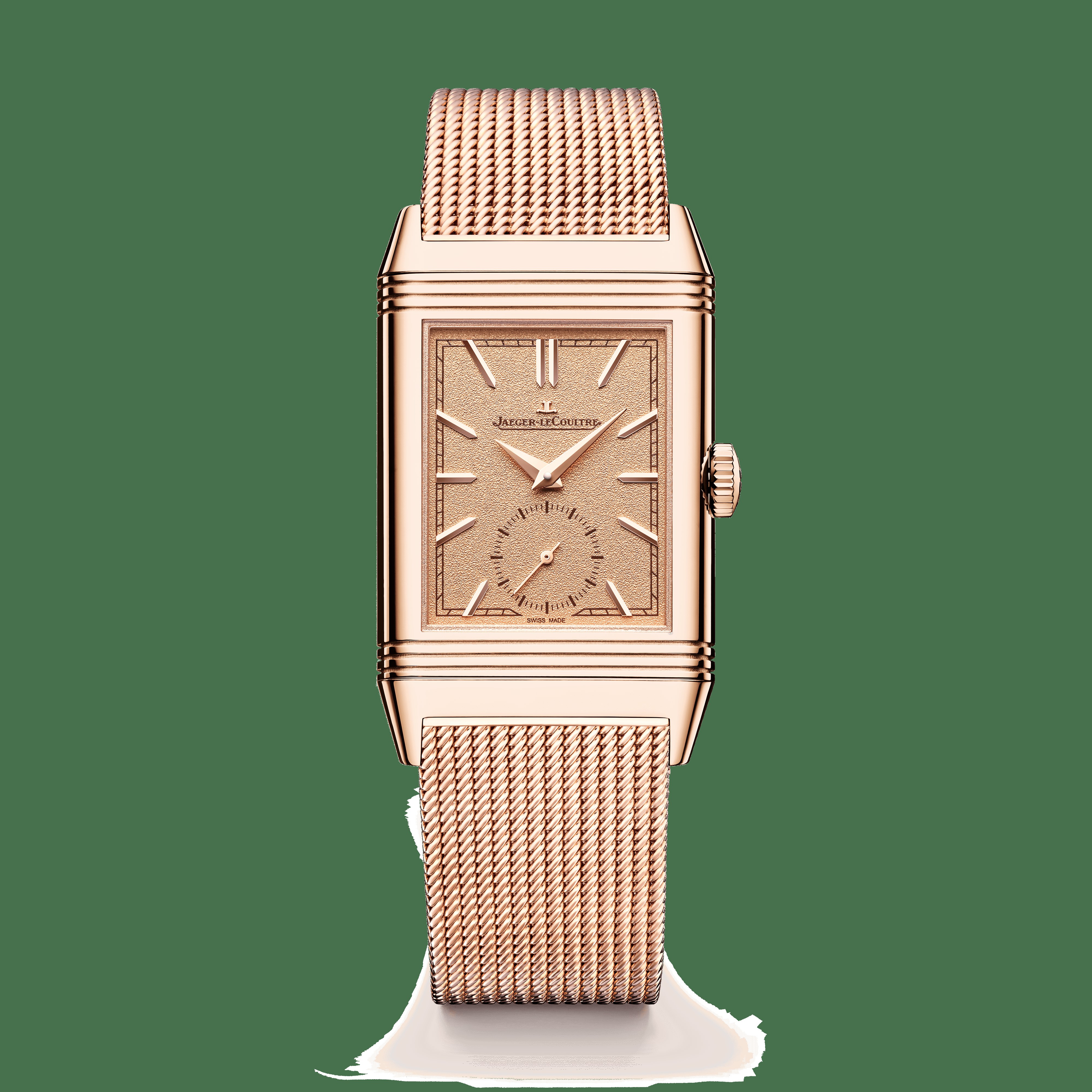Jaeger-LeCoultre Reverso Tribute Monoface Small Seconds Q713216J in oro rosa, vista frontale
