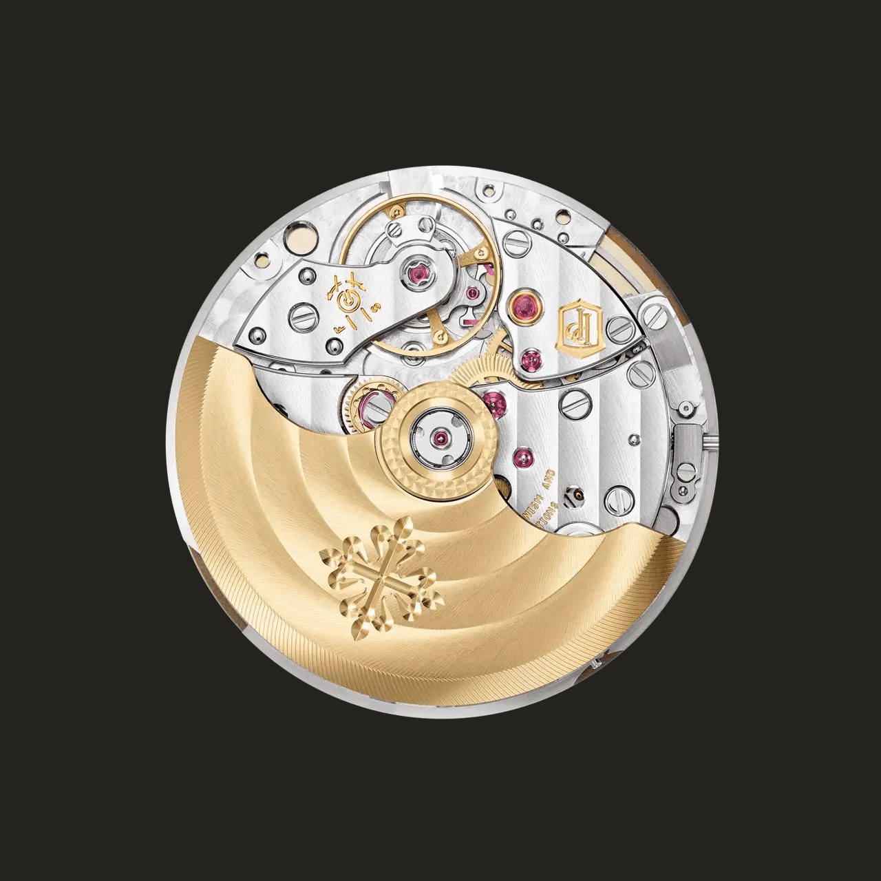 Vista del lato opposto del calibro Patek Philippe 26-330 S C.