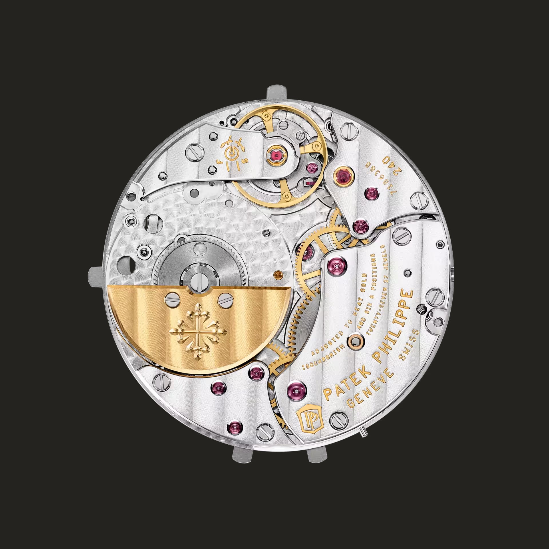 Vista posteriore del calibro PATEK PHILIPPE SA GENEVE 240 Q.