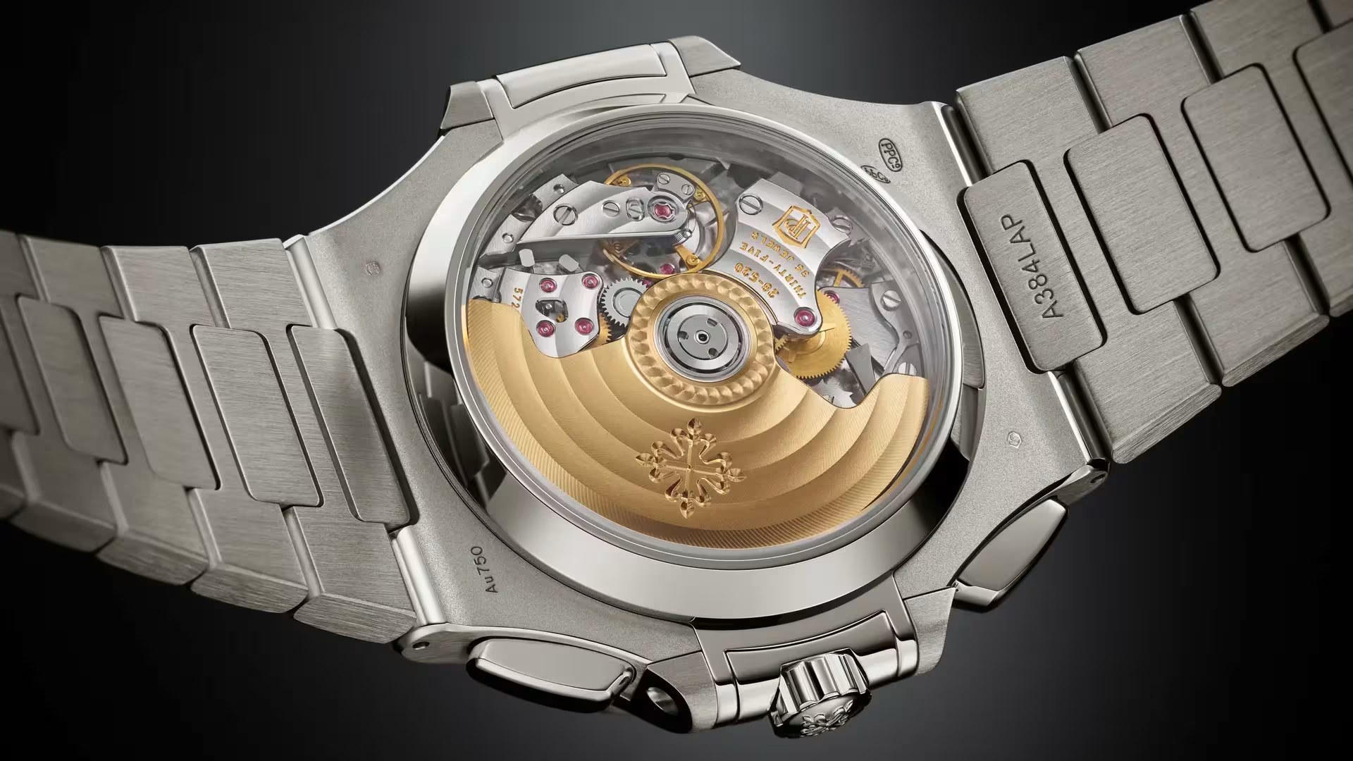 Vista del movimento del calibro PATEK PHILIPPE SA GENEVE CH 28-520 C.