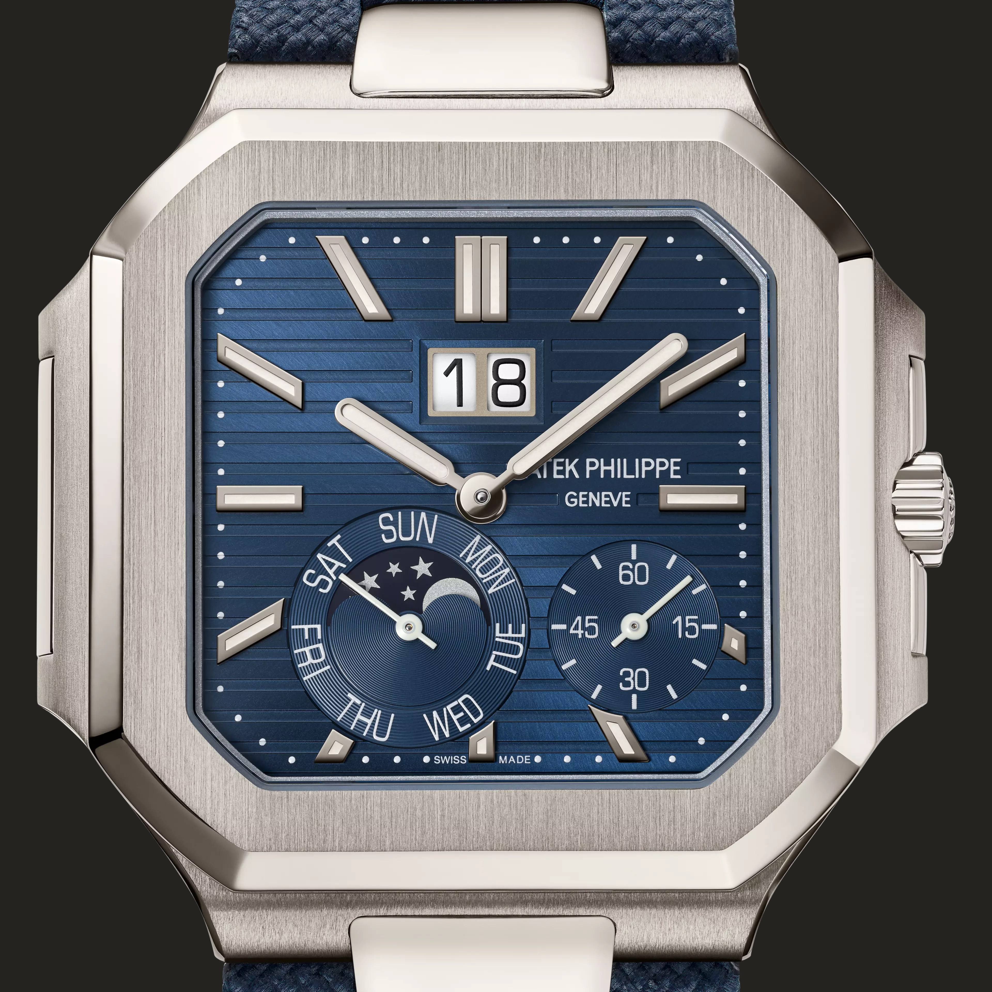 Patek Philippe 5822P-001: vista frontale.