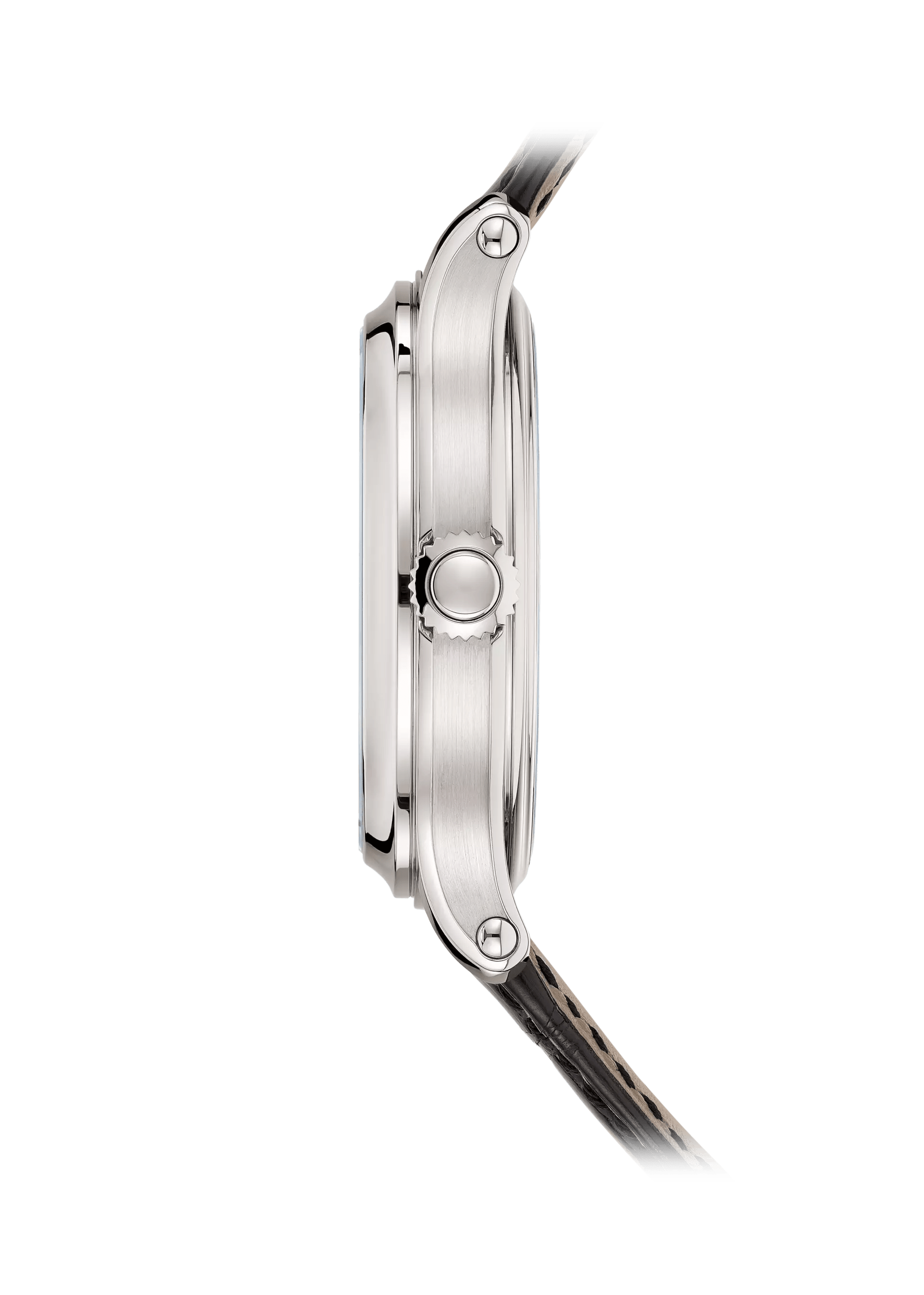 Profilo lato corona della Patek Philippe 6301P-001 in platino