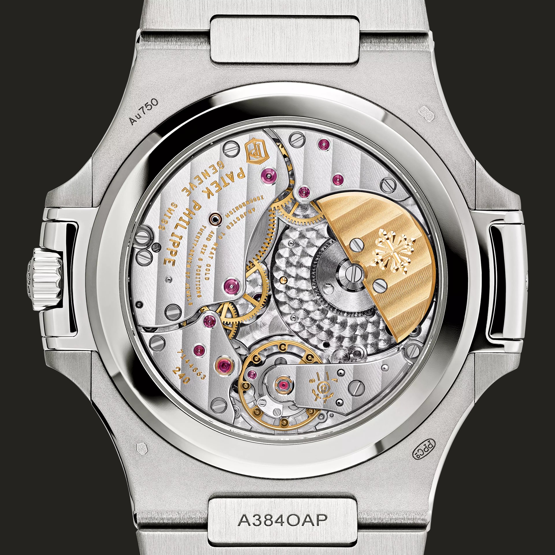 Fondello del Patek Philippe Nautilus 5740/1G-001 con calibro 240 Q a vista