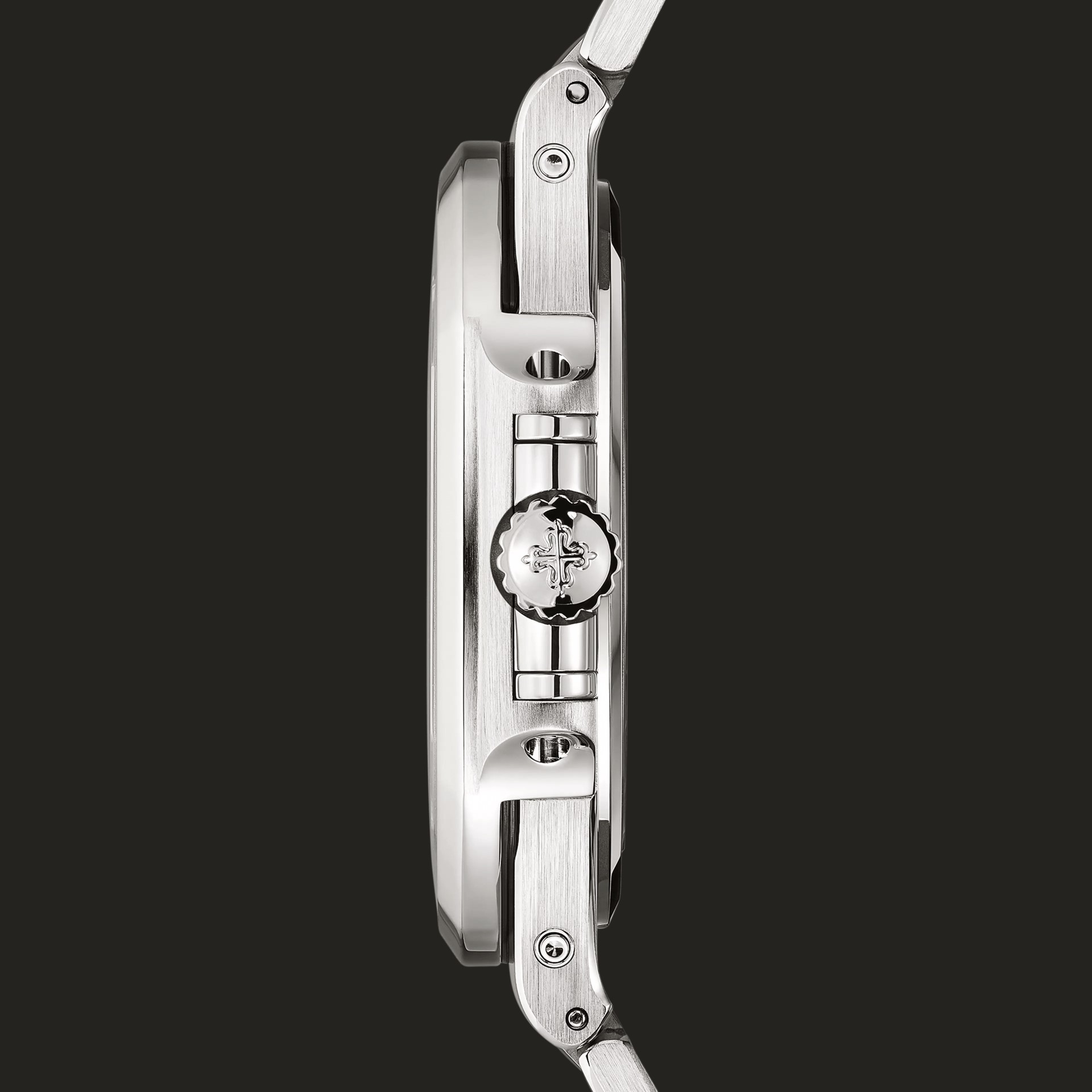 Profilo lato corona del Patek Philippe Nautilus 5740/1G-001