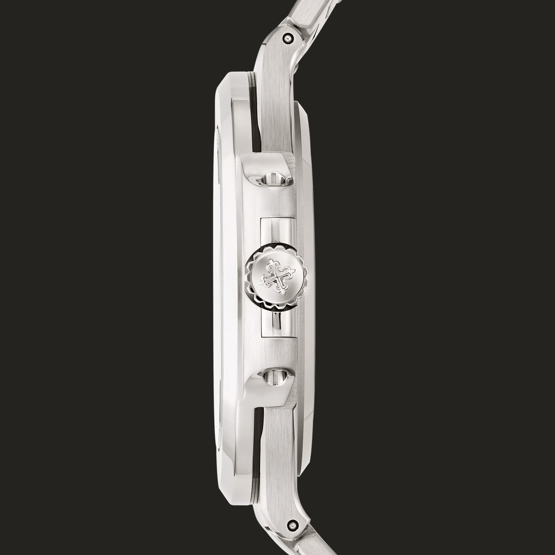 Profilo lato corona del Patek Philippe Nautilus 5811/1G-001