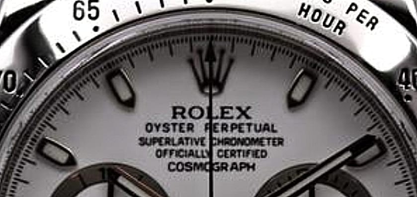 Dettaglio del quadrante APH del Rolex Cosmograph Daytona 116520