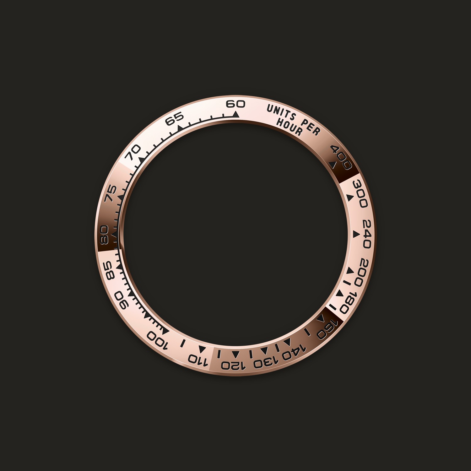 Lunetta tachimetrica in oro Everose del Rolex Cosmograph Daytona 126505
