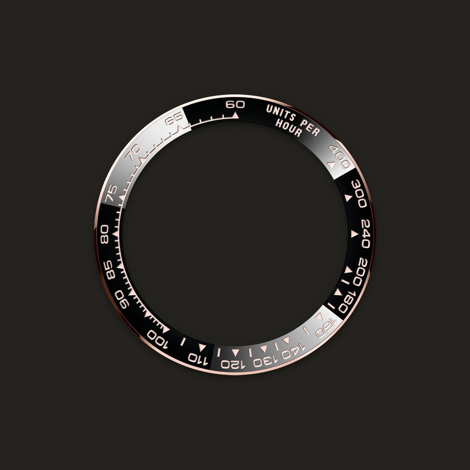 Lunetta Cerachrom nera con scala tachimetrica del Rolex Cosmograph Daytona 126515LN