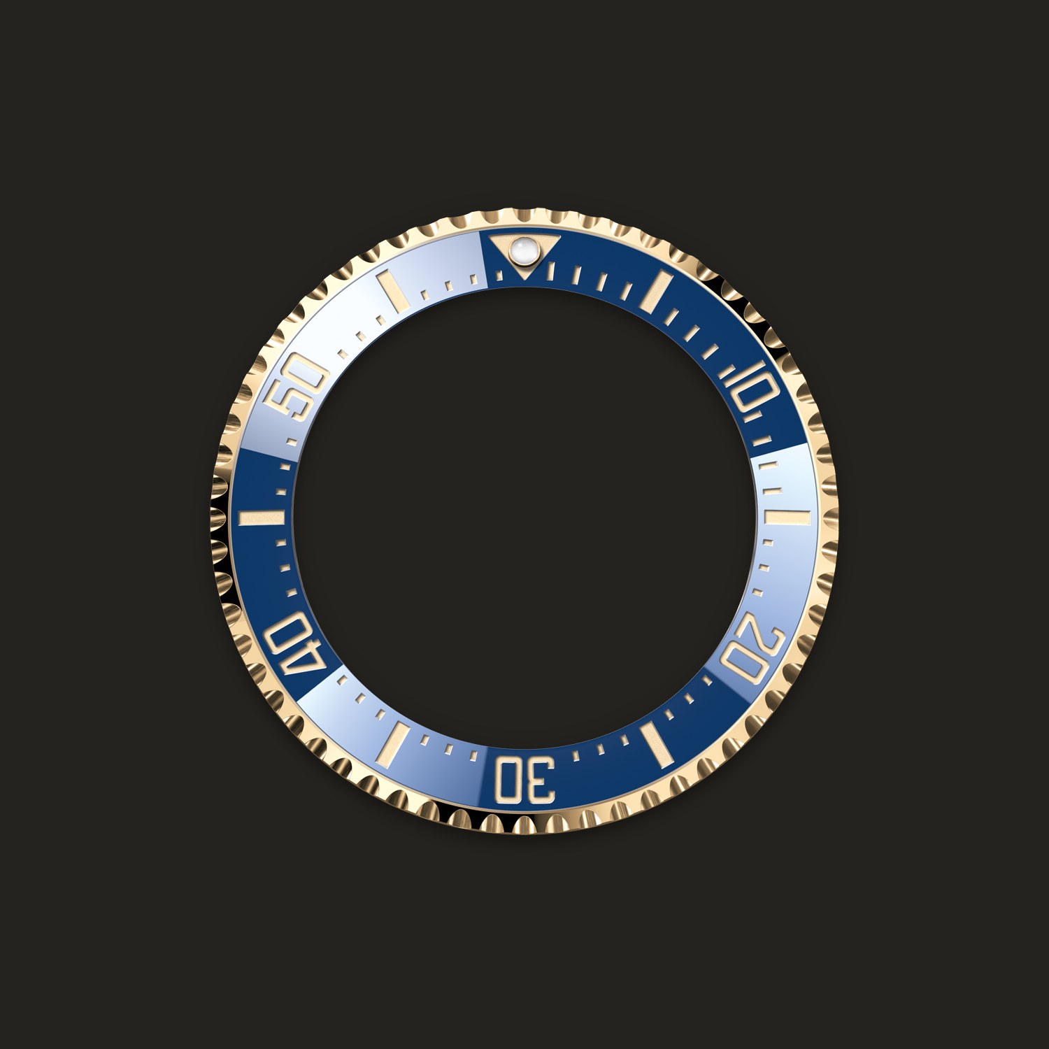 Rolex 136668LB, configurazione m136668lb-0001: dettaglio della lunetta.