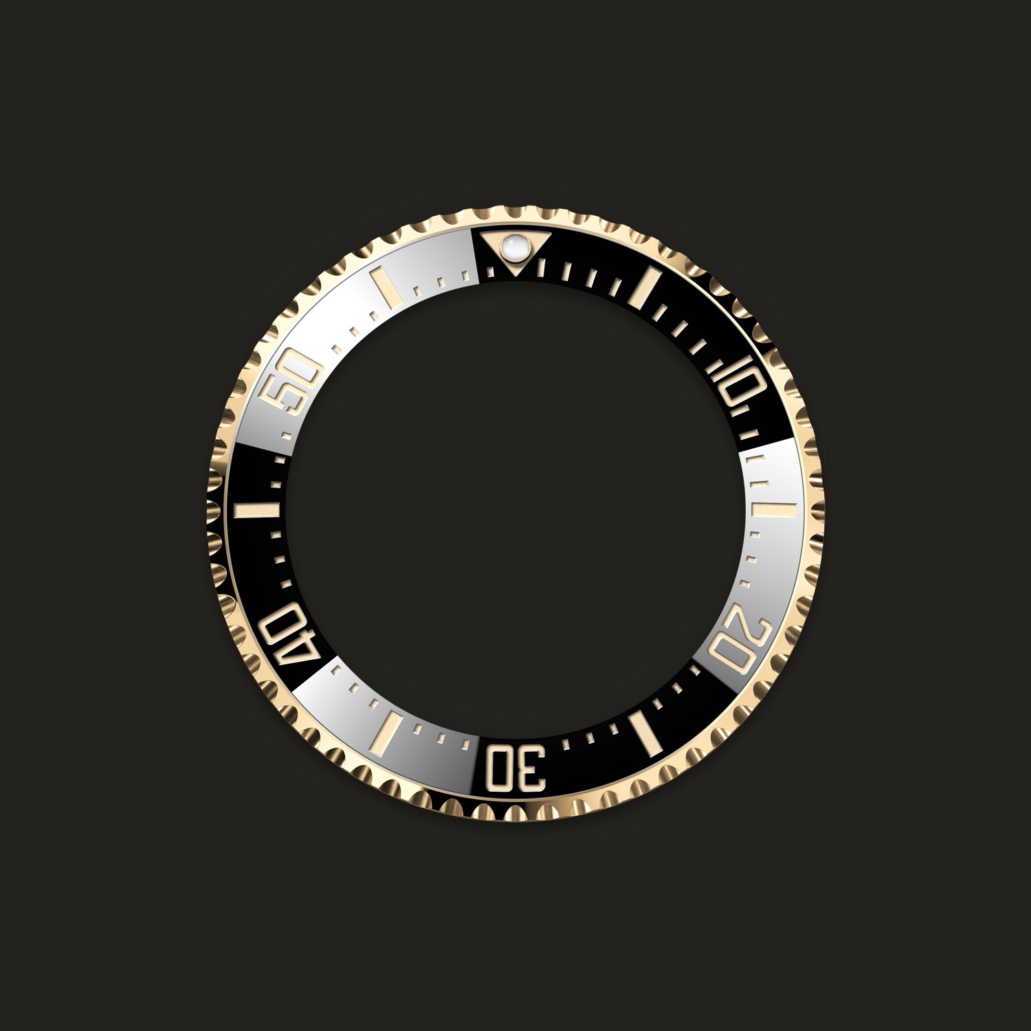 Rolex 126603, configurazione m126603-0001: dettaglio della lunetta.