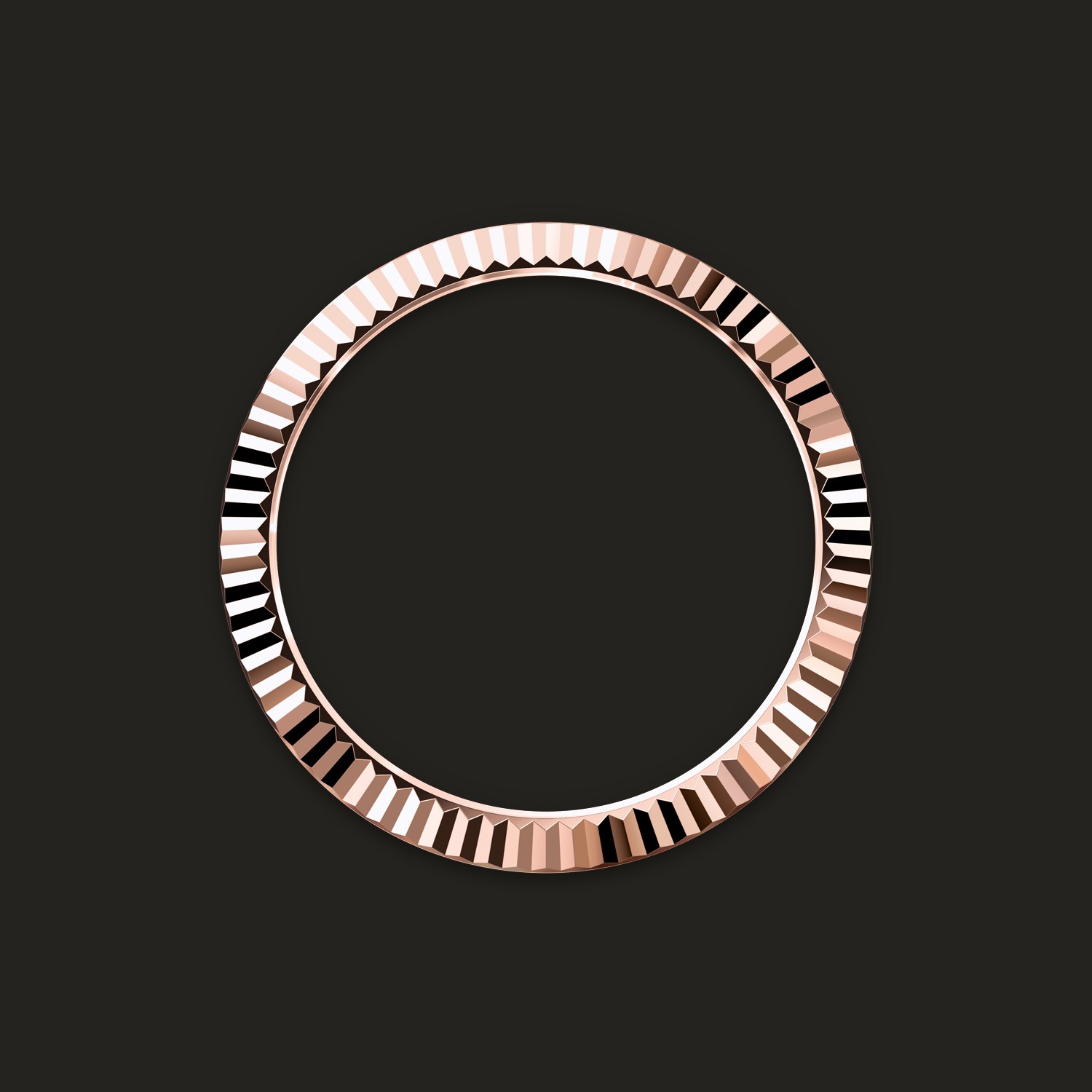 Lunetta zigrinata in oro Everose del Rolex Sky-Dweller 336935