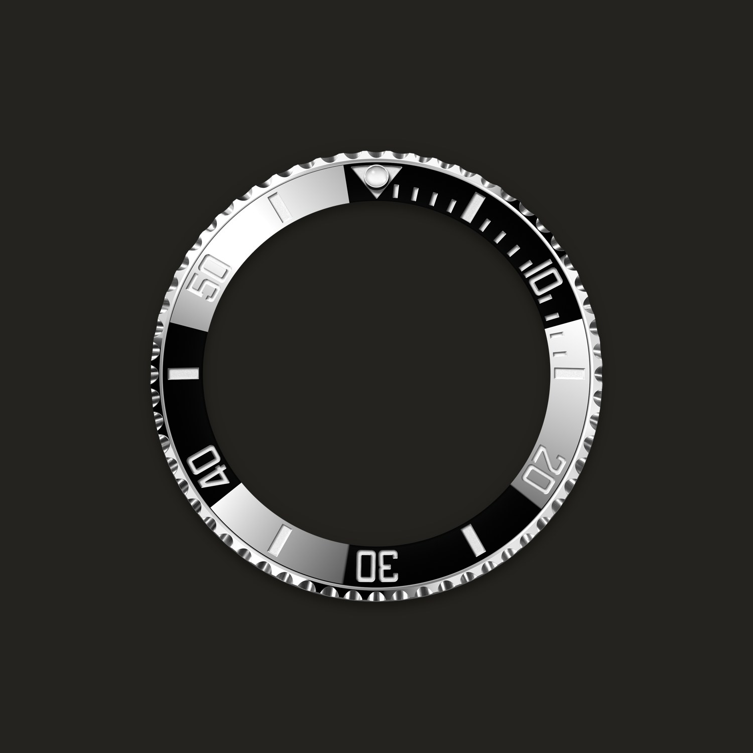 Rolex 126610LN, configurazione m126610ln-0001: dettaglio della lunetta.