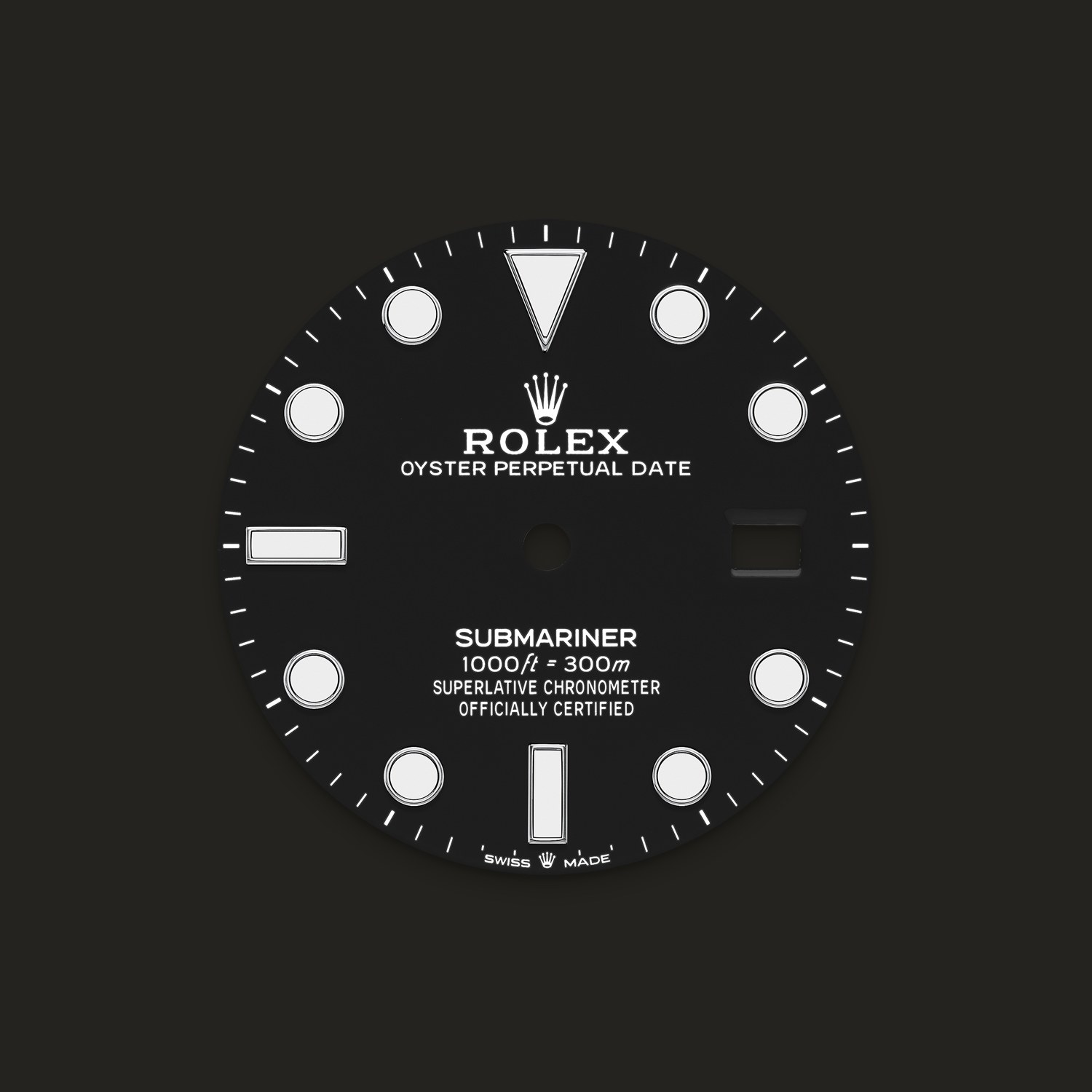 Rolex 126610LN, configurazione m126610ln-0001: dettaglio del quadrante.