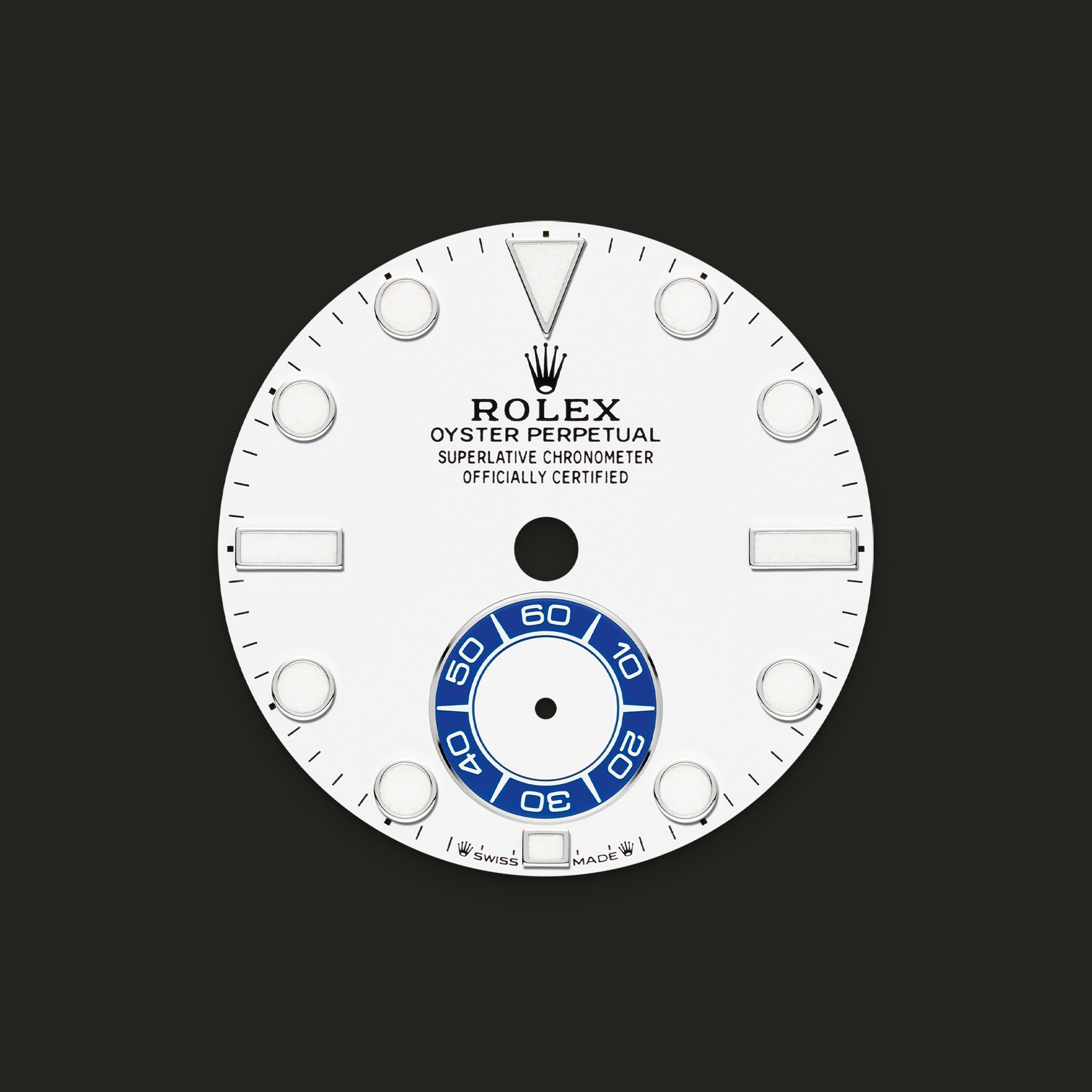 Rolex 126680, configurazione m126680-0001: dettaglio del quadrante.