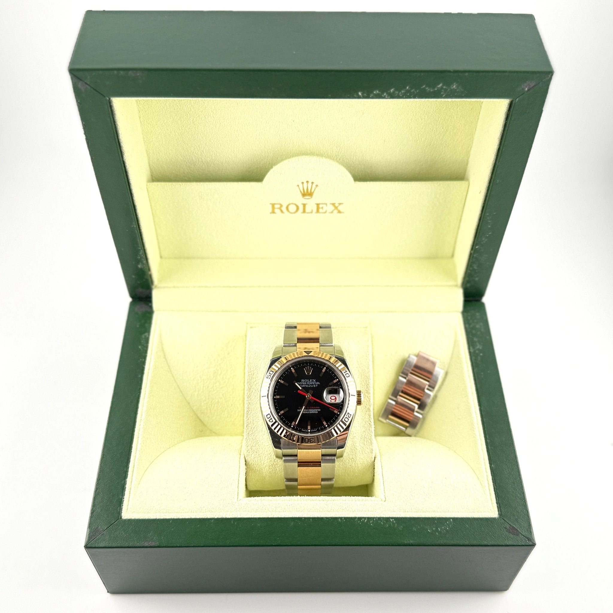 Rolex Datejust 116261 referenza 116261, orologio con scatola e documentazione di presentazione Rolex