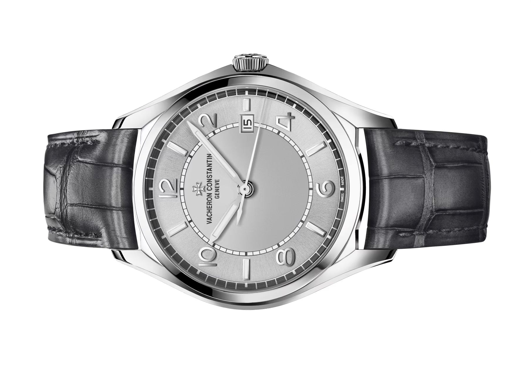 Vacheron Constantin Fiftysix Self-Winding 4600E/000A-B442, dettaglio di quadrante e cinturino