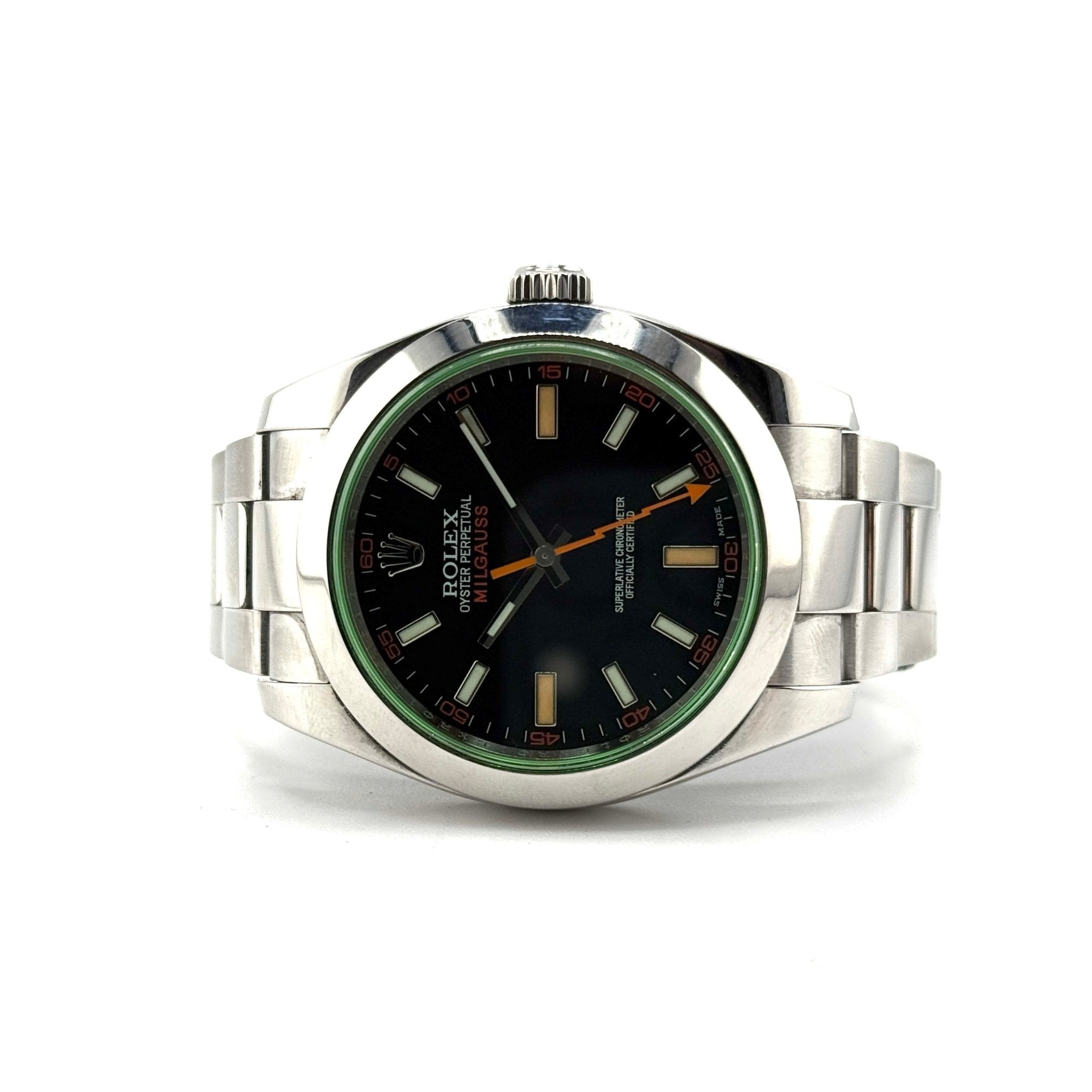 Rolex Milgauss 116400GV, vista frontale