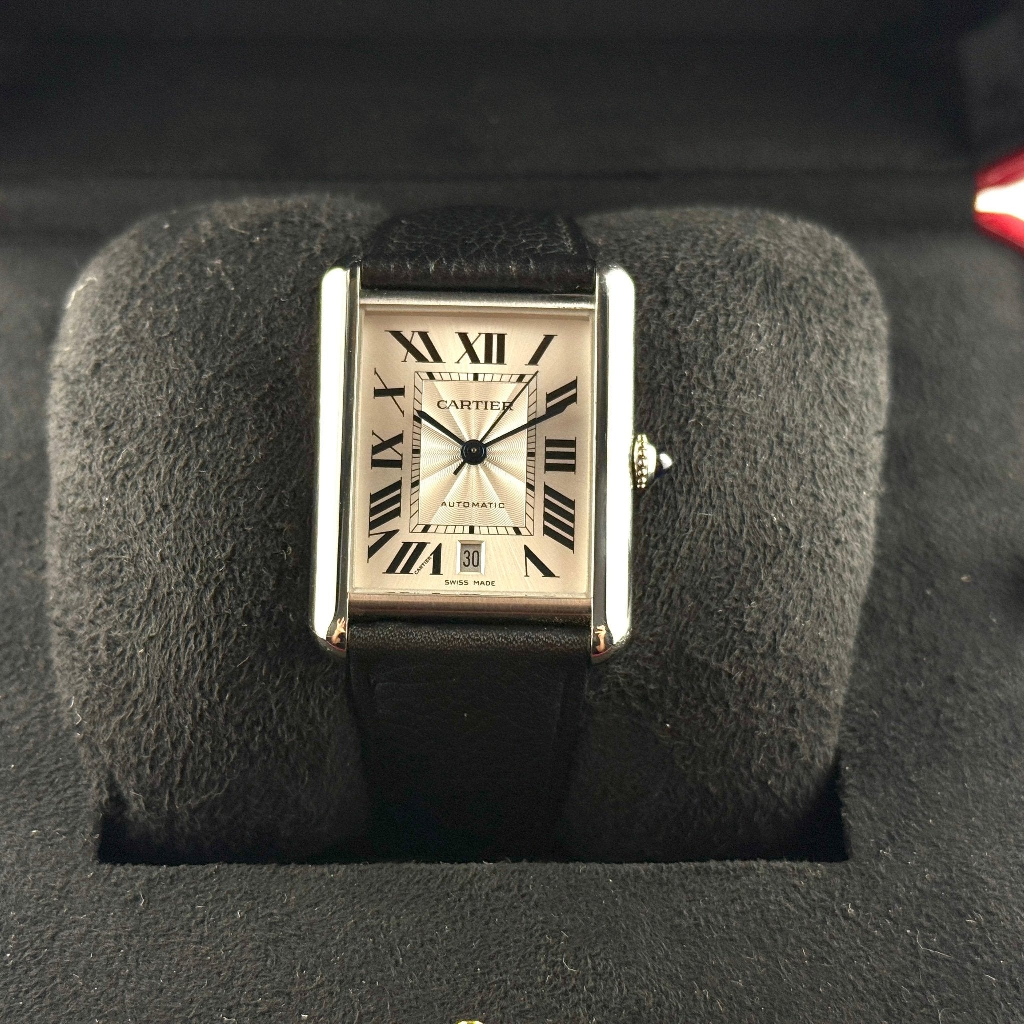 Cartier Tank Must WSTA0040, vista frontale nel corredo